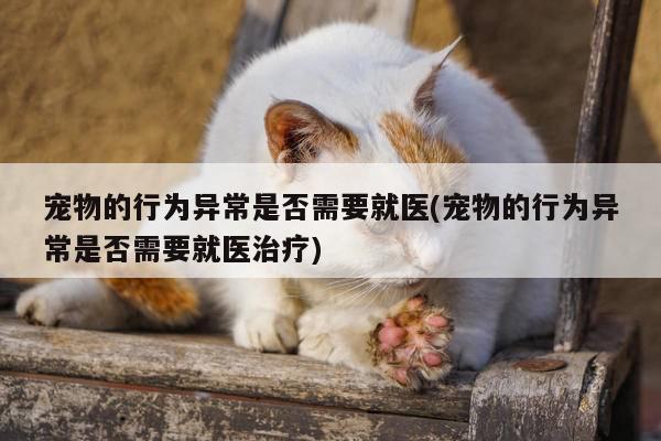 宠物的行为异常是否需要就医(宠物的行为异常是否需要就医治疗)